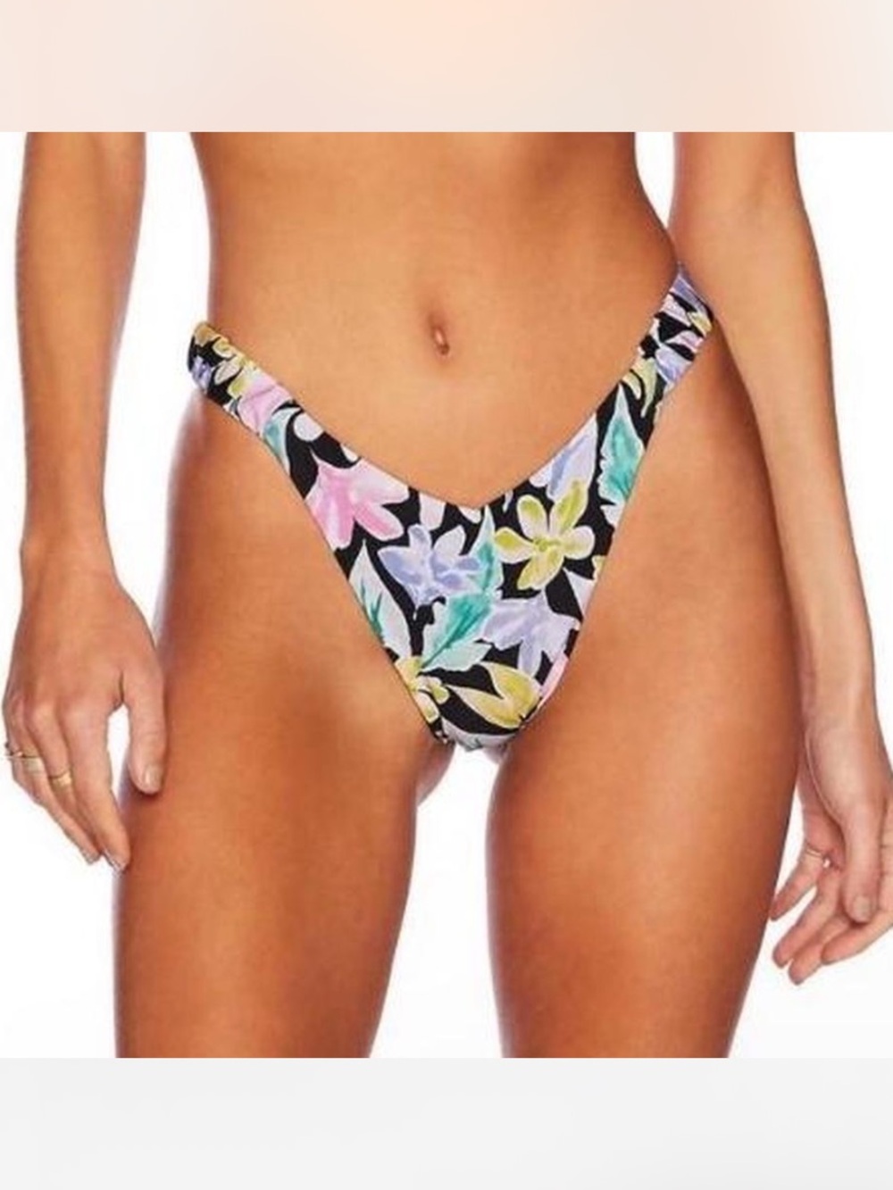 Beach Riot Phoebe High-Cut Bikini Bottom ‘Feather Foliage’ NWT Size Small